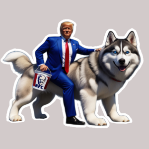 trump, dog,get sticky,miami,sticker,vinyl
